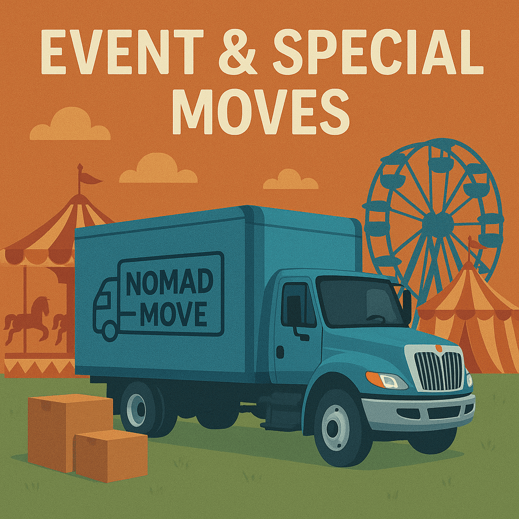 Event moving services by Nomad Move