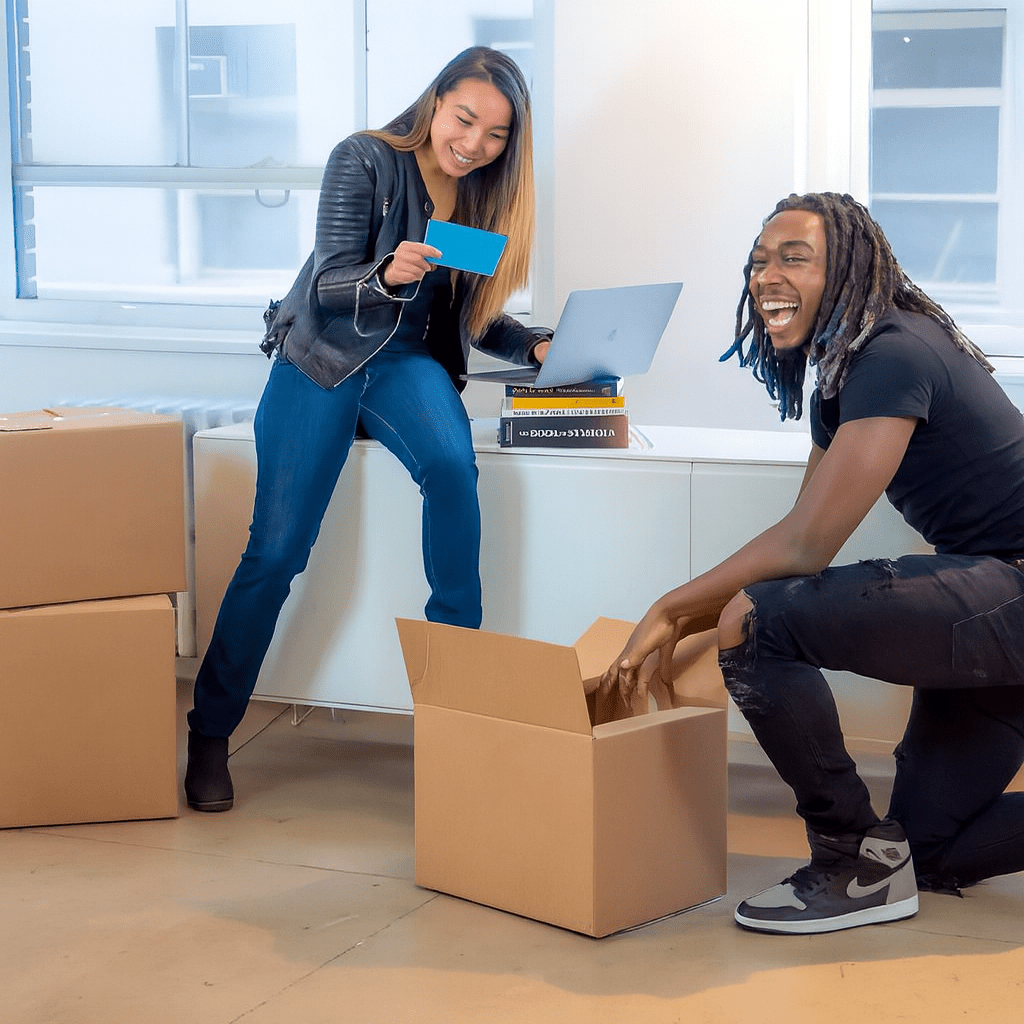 Moving boxes and packing supplies